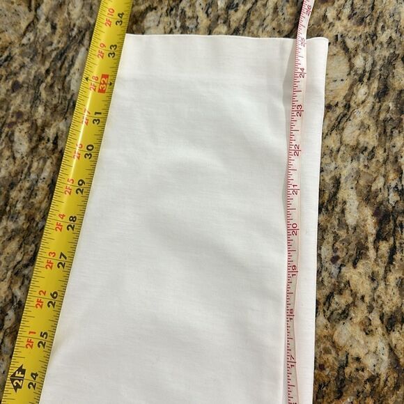 Theory White Cotton Blend Mid Rise Tapered Leg Pants Size 6 - Picture 7 of 9